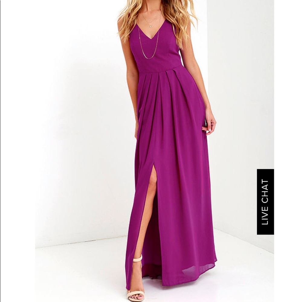 Lulu*s Magenta Maxi Dress